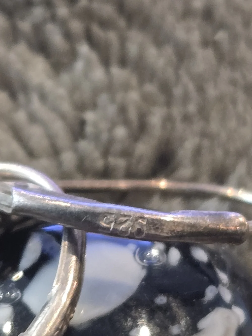 Handcrafted Sterling Silver Black and Cream Glass Drop Earrings